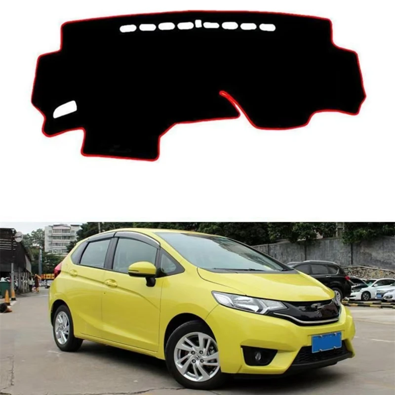 Car Dashboard Cover Dash Mat For Honda Jazz Fit 2014 2015 2016 2017-2019 Dashmat Sun Shade Instrument Protect Carpet Accessories