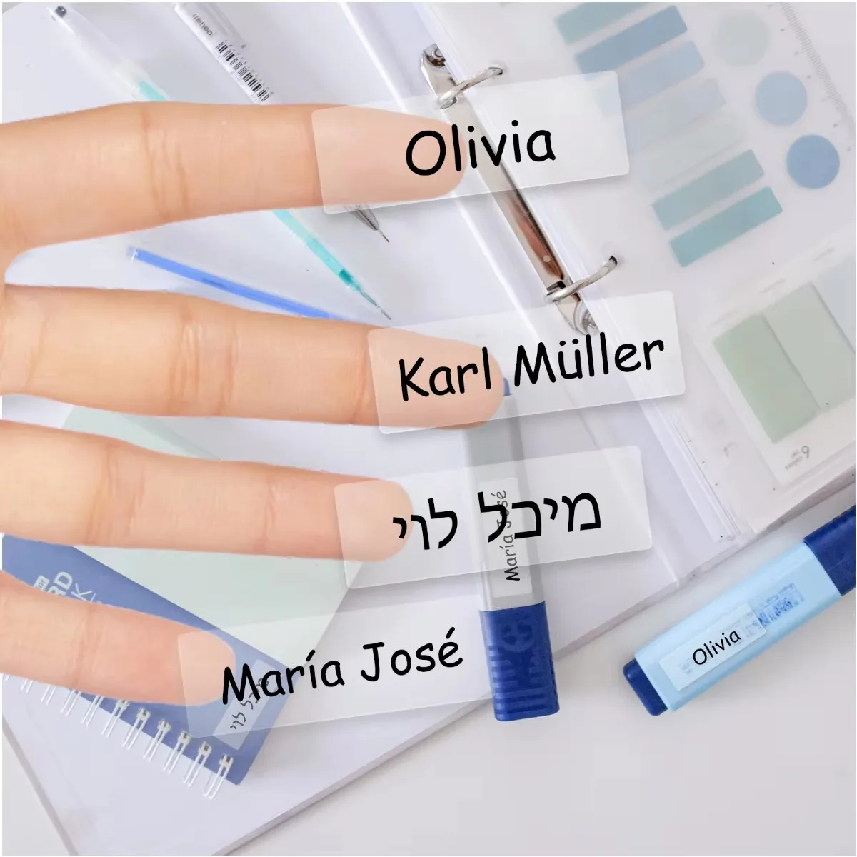 Custom Transparent Name Stickers,Personalized Waterproof & oil resistant Labels for School Supplies, Kids Crafts & Sports Bottle