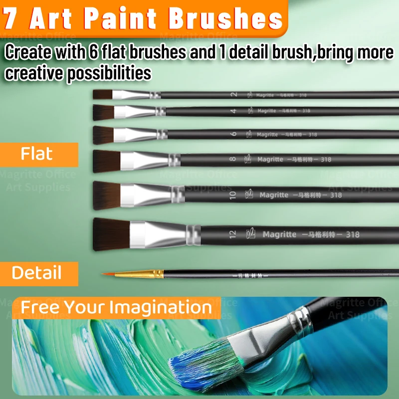 31/25/19 قطعة مجموعة طلاء الأكريليك جودة احترافية للفنانين، 24/18/12 ألوان-5 مللي/0.18 أونصة مع فرش للمبتدئين، الصخور، القماش