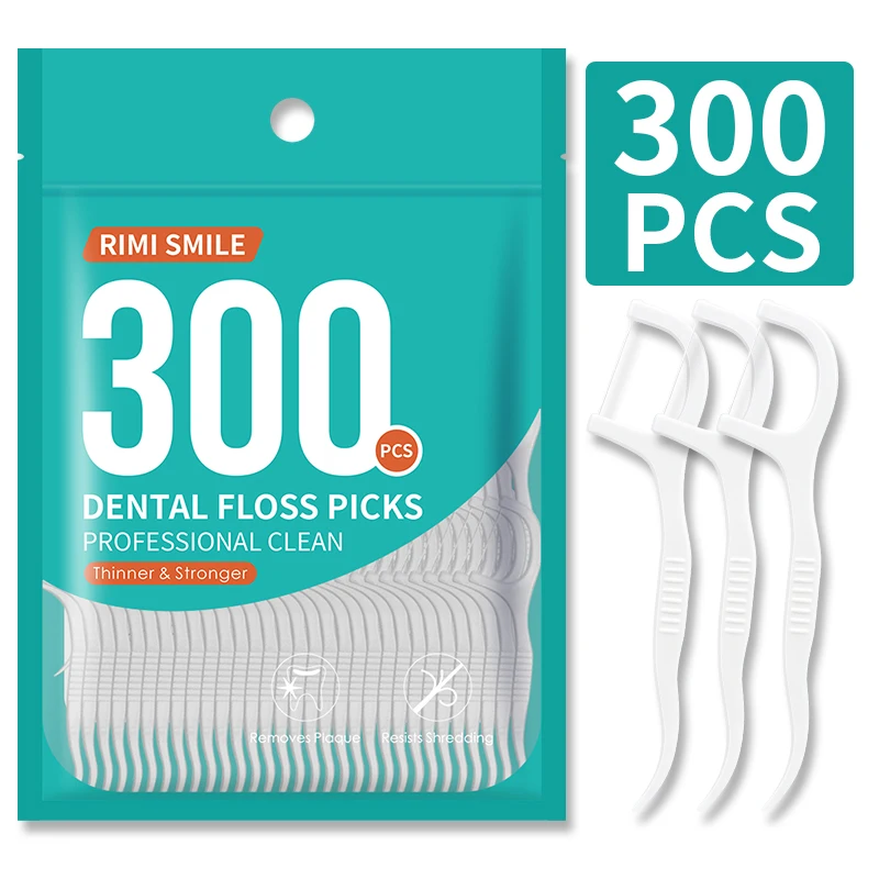 300/600/1200 قطعة من عصا خيط الأسنان، فرشاة بين الأسنان - (يتأتي مع صندوق خيط تنظيف الأسنان واحد) - مناسبة لنظافة الفم والأسنان ج
