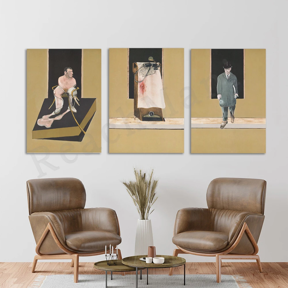 Famous artist Francis Bacon abstract canvas painting poster and print for living room decor wall art decor
