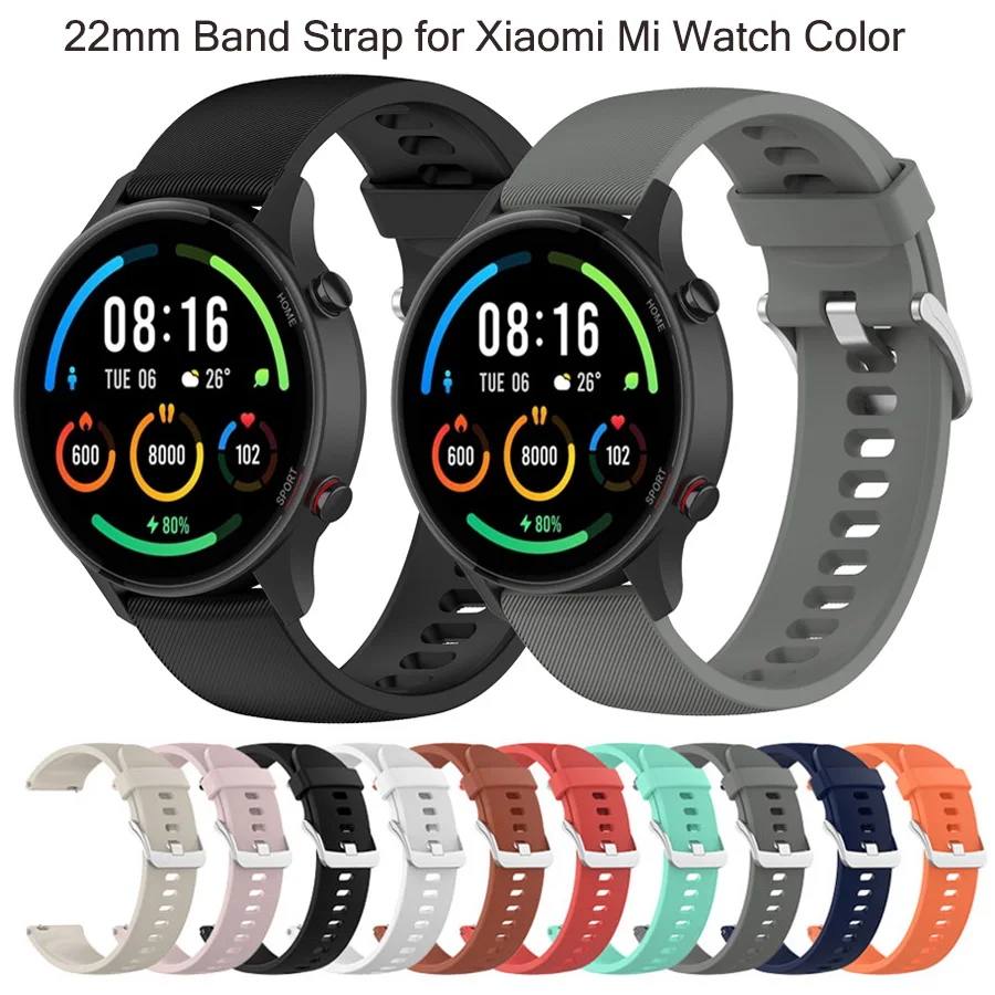 22mm Offical Silicone Watch Band Strap for Xiaomi Mi Watch Color Replacement Bracelet For Mi Watch Color sports edition correa