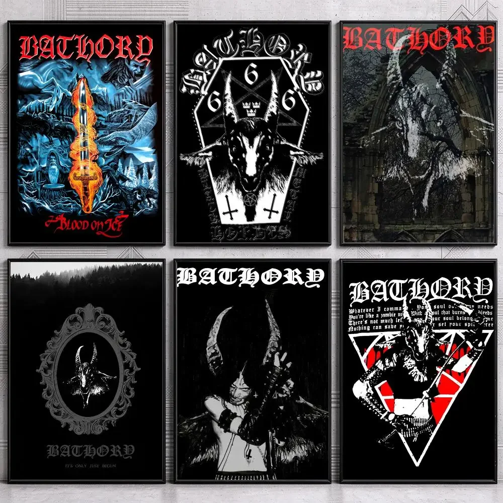 Classic Metal Band B-Bathory Quorthon Poster Wall Art Print Sticker for Bedroom Living Room Dorm Office Modern Home Decor Gift