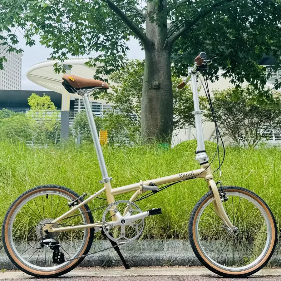 

KENDI Новый D7 T-руль из алюминиевого сплава, легкий, 20 дюймов, 8 скоростей, складной велосипед с V-образным тормозом, мини-велосипед в стиле ретро для взрослых и студентов, 2025 г.