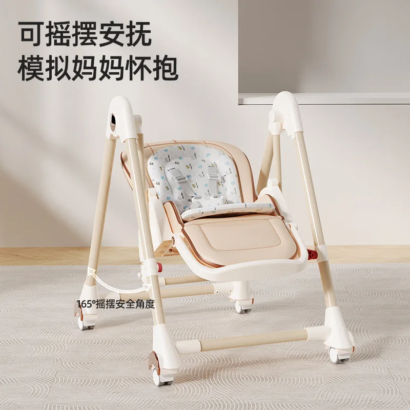 كرسي طعام متعدد الوظائف للأطفال قابل للطي للمنزل، طاولة طعام محمولة للأطفال، كرسي أطفال كراسي عالية #4