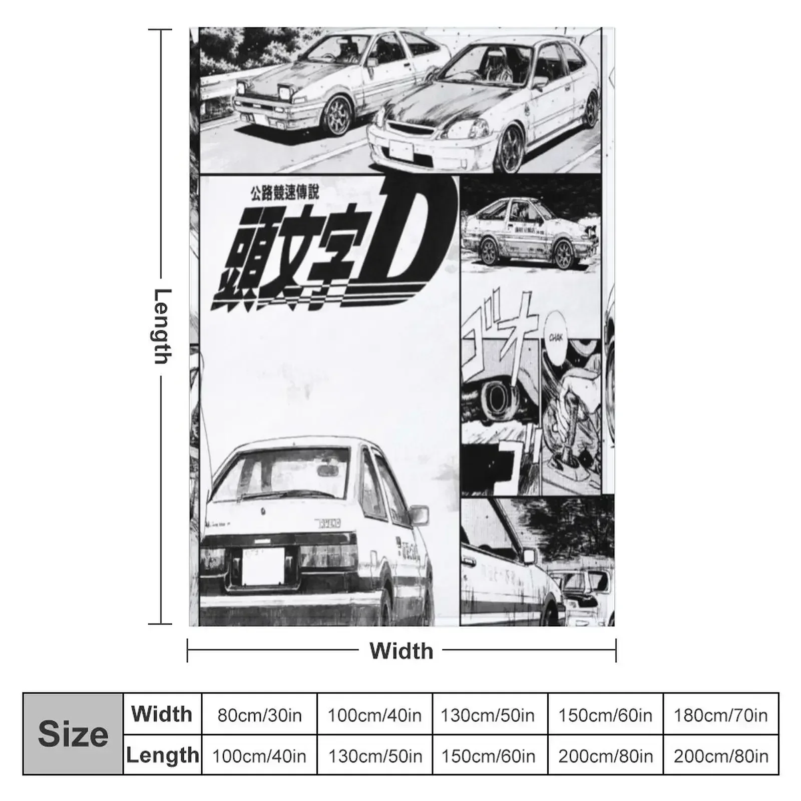 Initial D Throw Blanket Single Thins Blankets