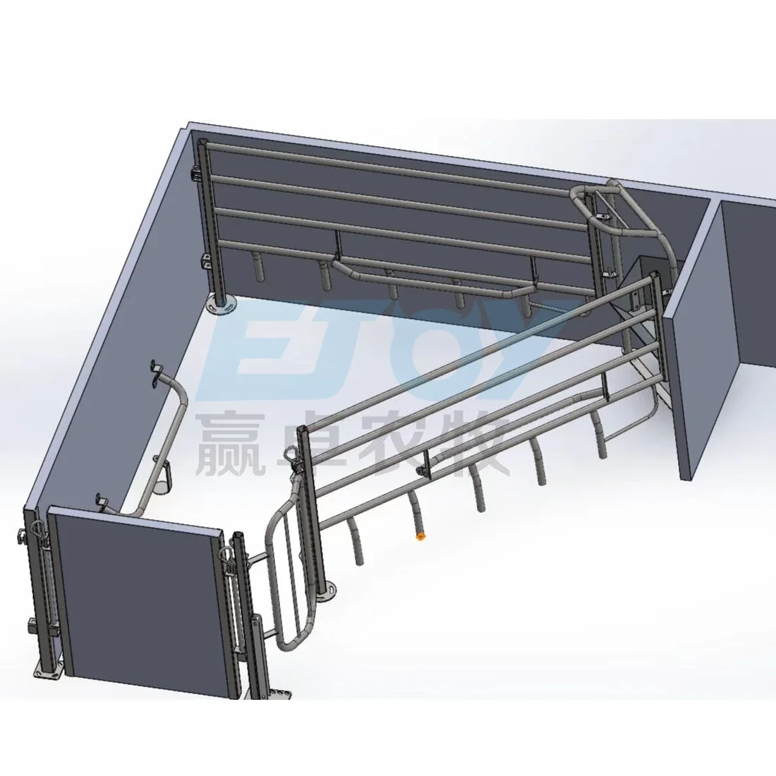 Pig Crate in Nigeria Single Farrowing Crate with BMC Floor for Sows and Plastic floor for Piglets