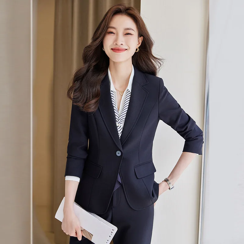 High-End Suit Women's Autumn Reception Business Wear Temperament Goddess Style Workplace Suit Hotel Work Clothes