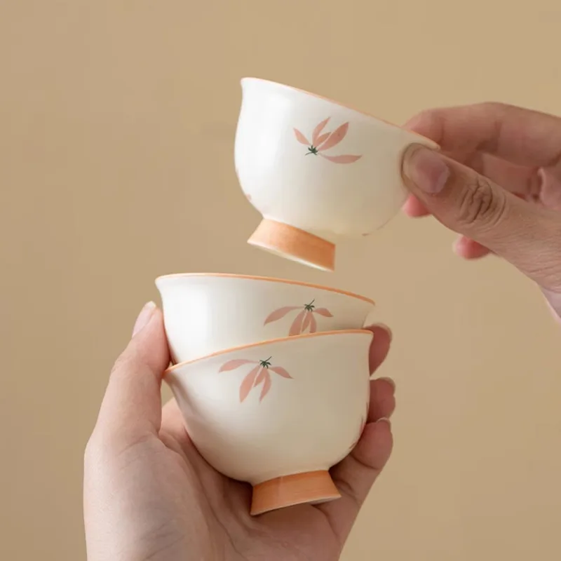 

1 шт. китайская винтажная керамическая чайная чашка ручной работы с орхидеей, бытовая чайная чашка, главная чашка, персональная чайная посуда, аксессуары