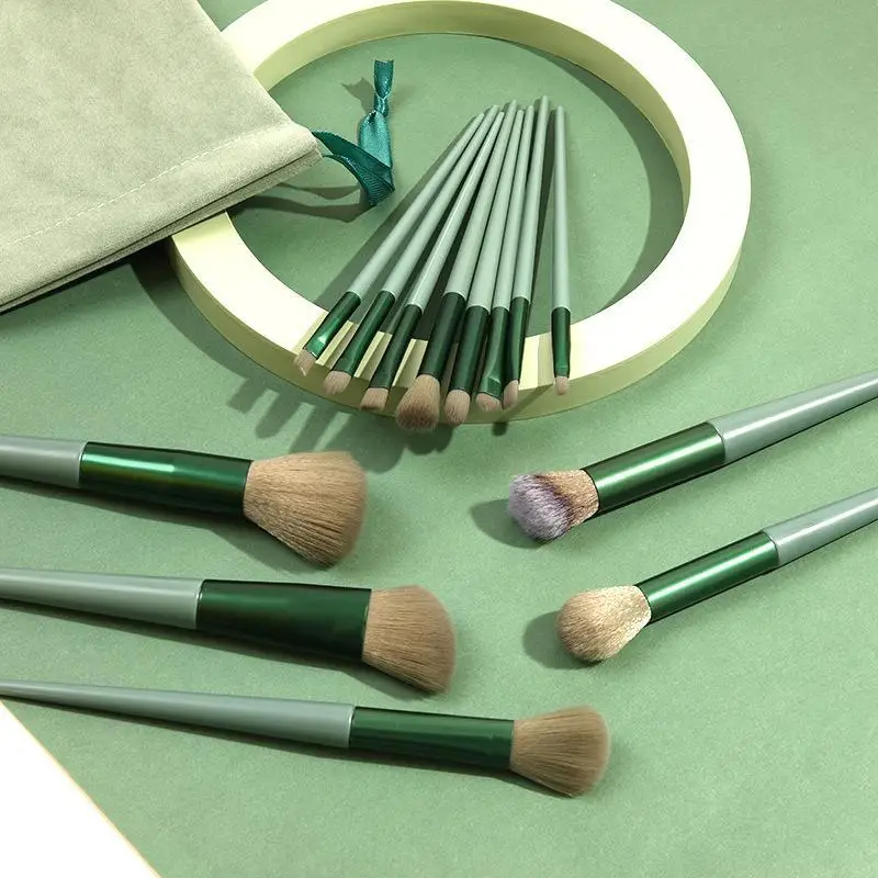 13Pcs Full Function Makeup Brush Set Premium Cosmetic Brushes Kit With Portable Storage Bag for Daily Makeup