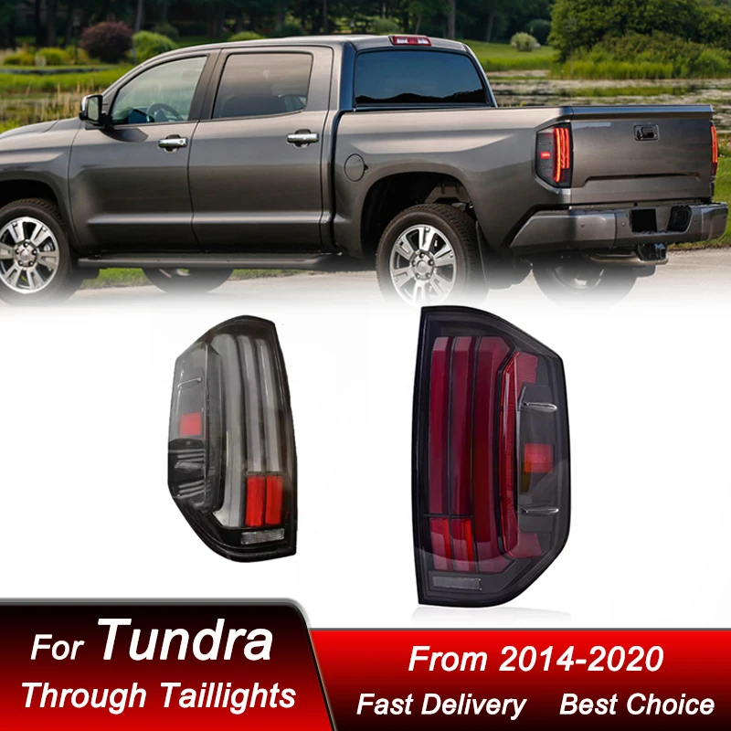 

Car Styling Tail Lights For Toyota Tundra 14-21 US EU version new style full LED Dynamic Turn Signal LightTail Lamp Assembly