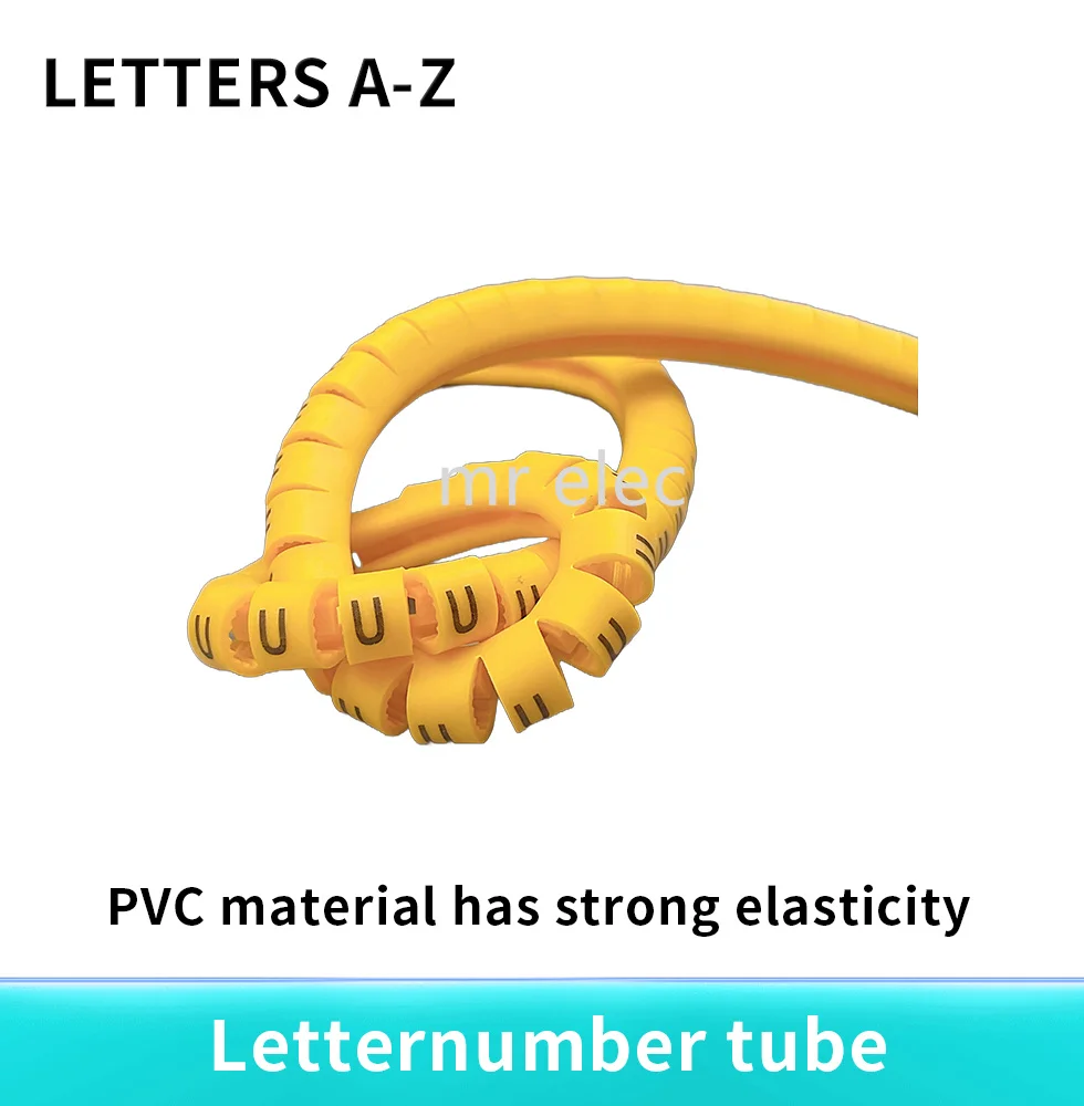 500pcs A-J ABCDEFJHIJ numberEC-0 EC-1 EC-2 EC-3 1.5mm2 English Letter Flexible Print Sleeve Tube Label Network Wire Cable Marker
