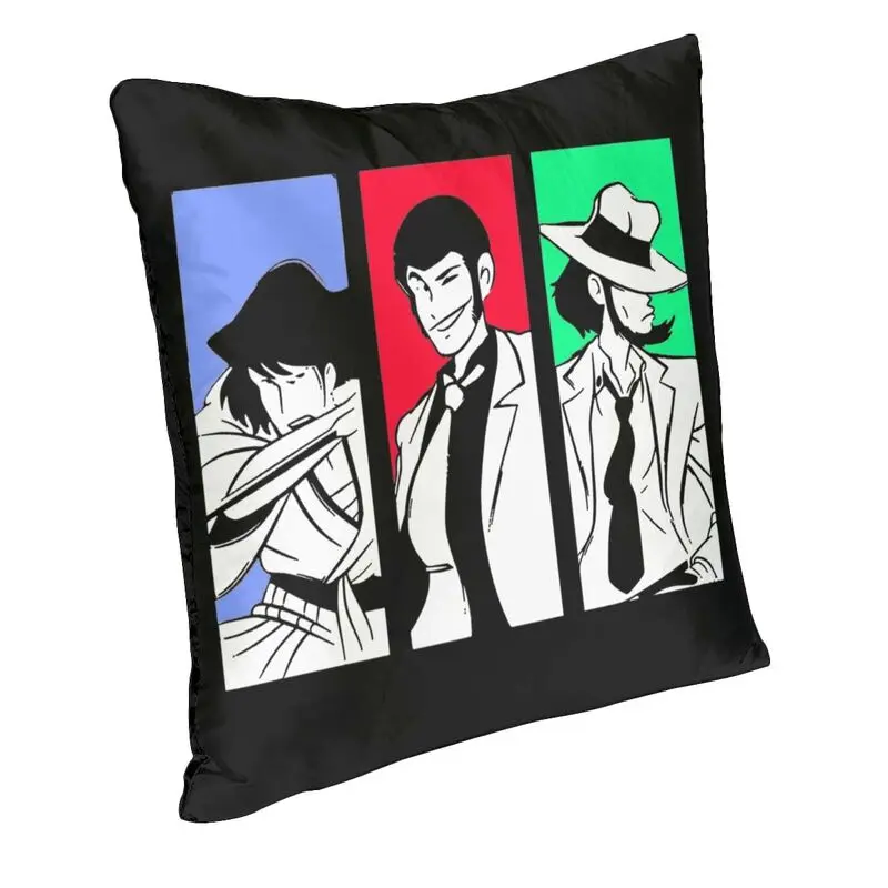 Arsene Lupin The Third Jigen Goemon Modern Pillow Cover Living Room Decoration Fujiko Mine Inspector Zenigata Sofa Cushion Cover