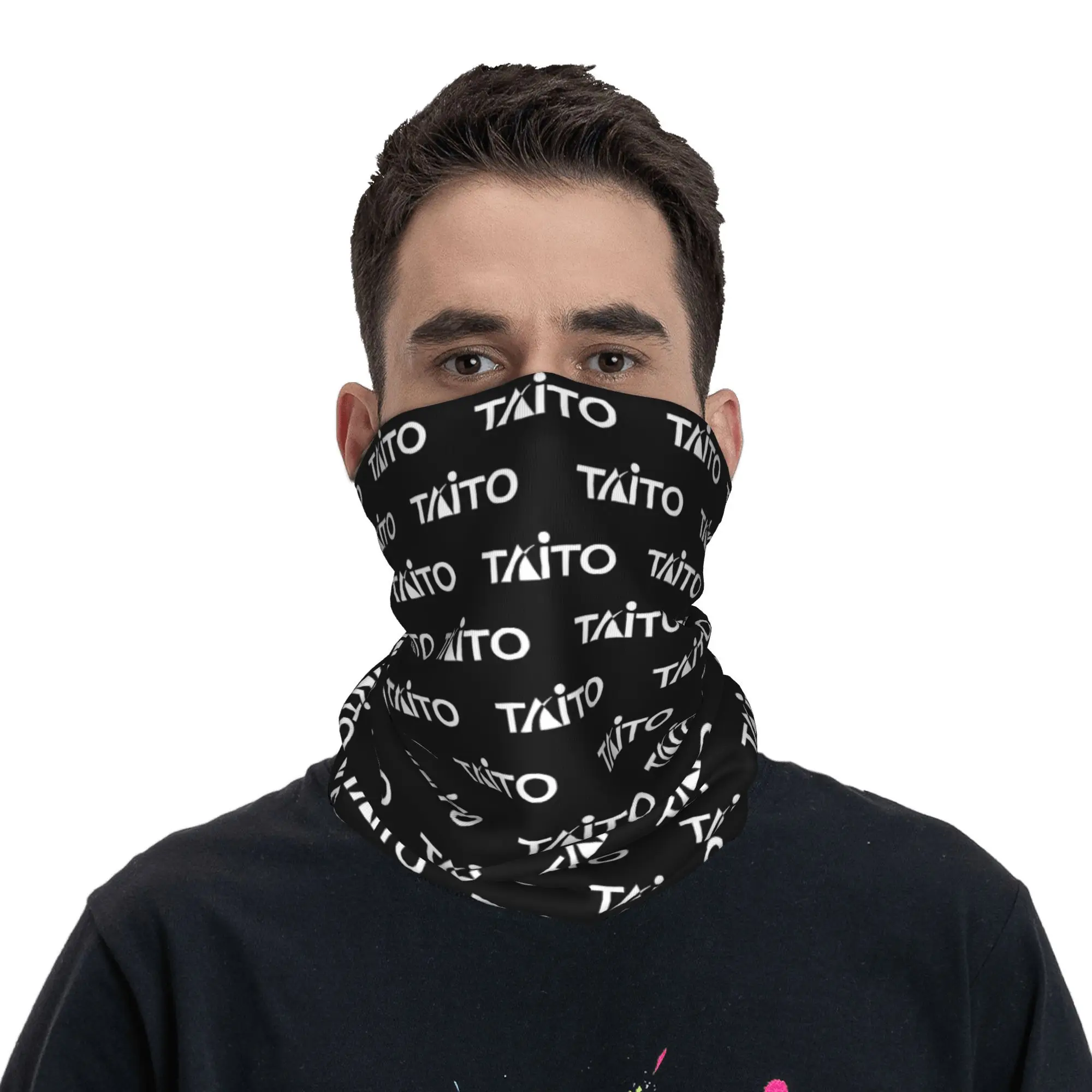 

Черная бандана Taito for the Vewlix Arcad, маска с принтом, шарф, многофункциональный головной убор для бега, унисекс, ветрозащитный для взрослых