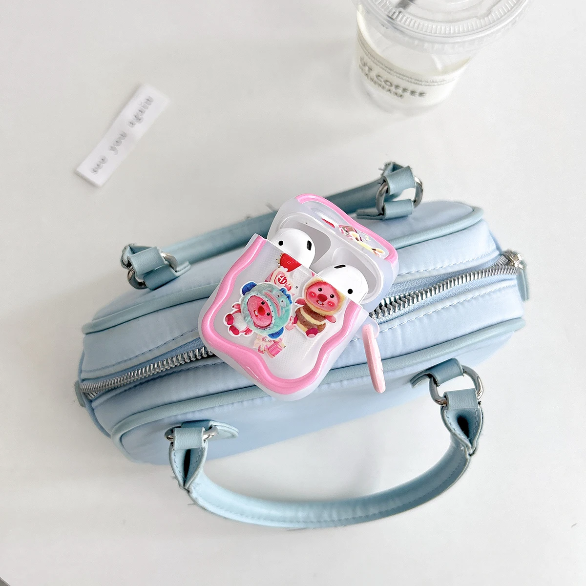 For Airpods 1 2 3 Pro Pro 2 Case Cute Cartoon Wave Beaver TPU Earphone Case Accessories Cover