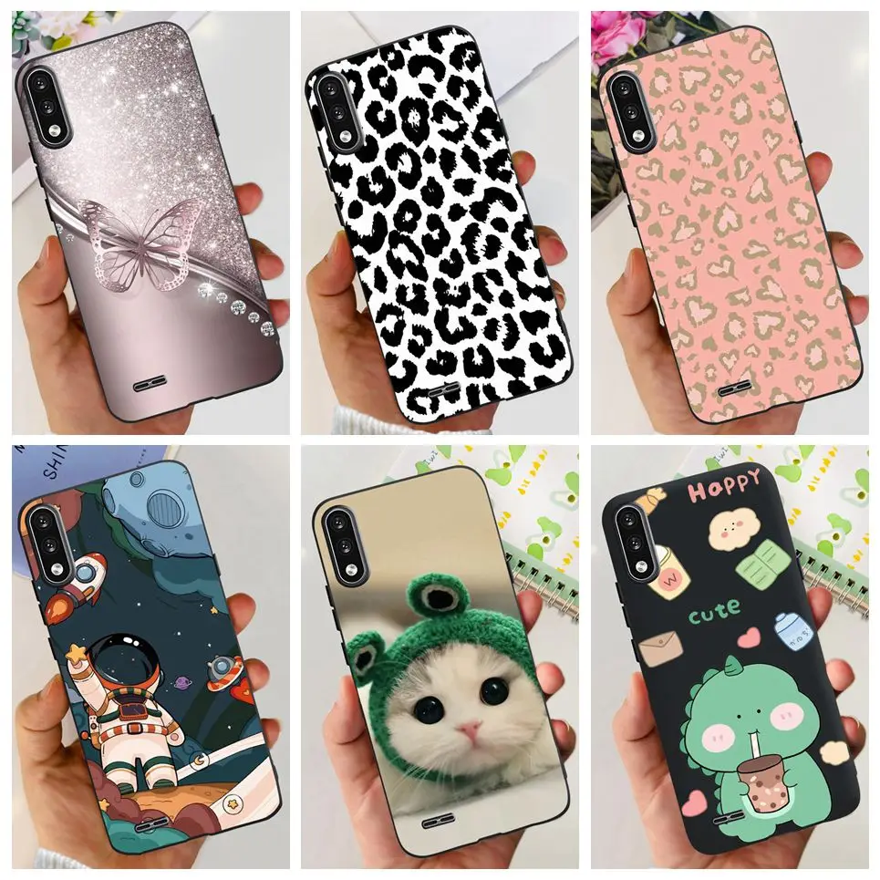 Para lg k22 LM-K200 k200e k200b leopardo impressão bonito gato caso de telefone macio silicone tpu capa traseira para lg k22 k 22 2020 fundas etui