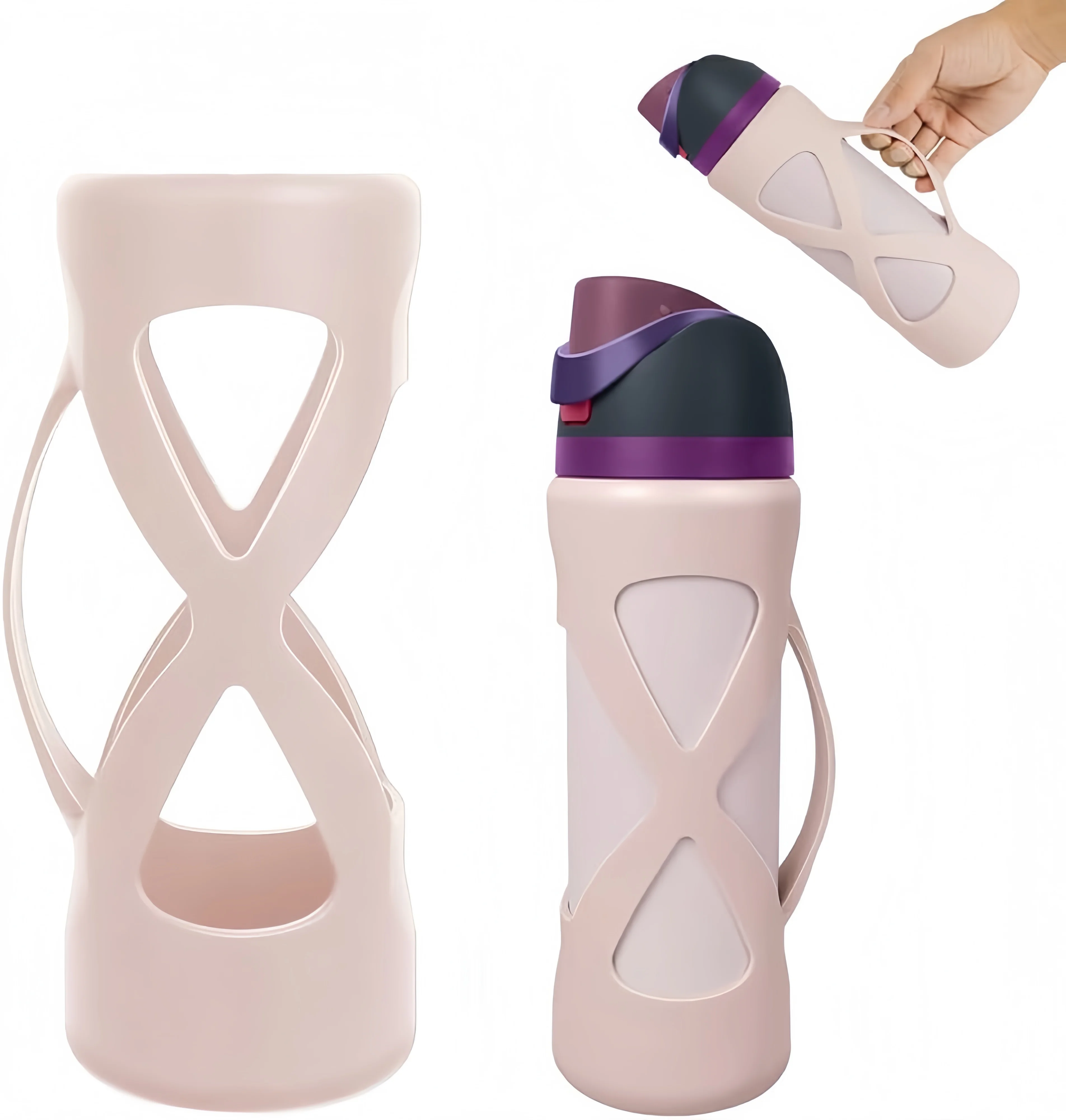 

Silicone Boot Cover for Owala 24oz FreeSip Water Bottle, Full Protective Anti Scratch & Reduce Dent Handle Sleeve