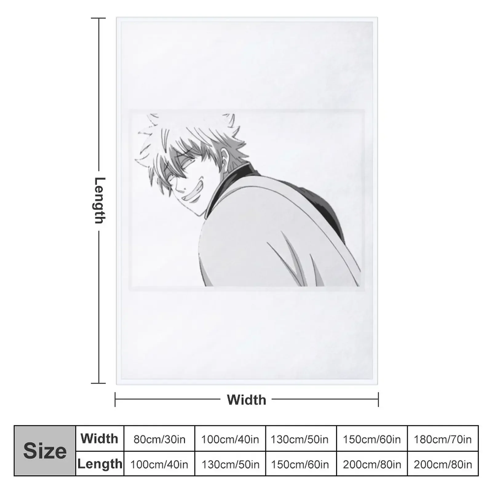 Gintoki Sakata Throw Blanket Thin Summer Beddings Soft warm for winter Blankets