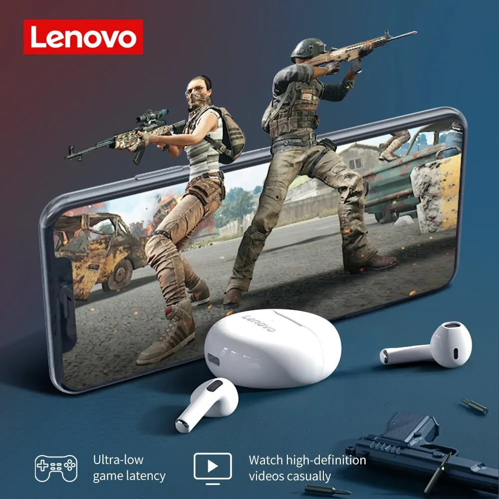 Lenovo Original HT38 Bluetooth 5.0 TWS Fone De Ouvido Sem Fio À Prova D' Água Esporte Headsets Ruído Redução Earbuds Com Mic