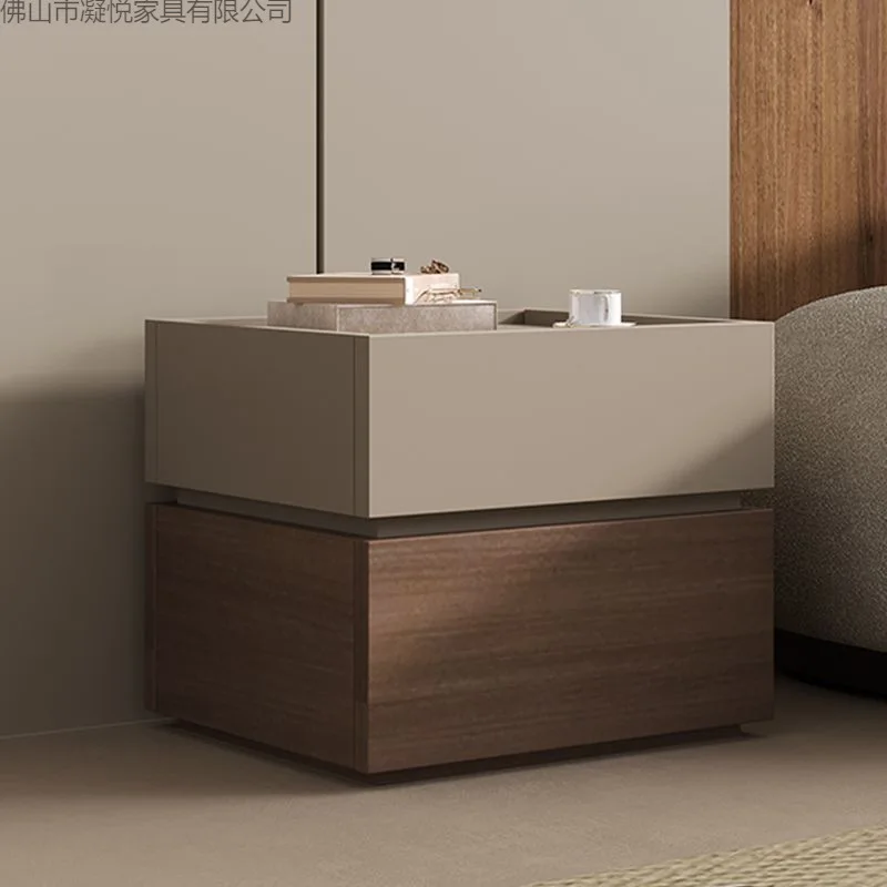 Bedside table, light luxury, high-end modern and simple bedroom, new building block creative storage cabinet