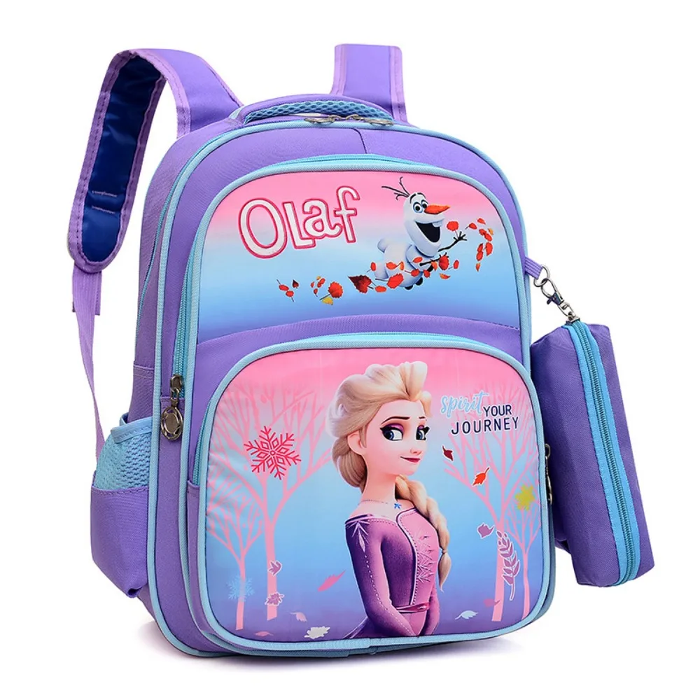 Spider Man Elsa Princess Kids Backpack for Boy Girl in Grades 1-3 Large Capacity Waterproof Breathable Light Backpack Daily Gift