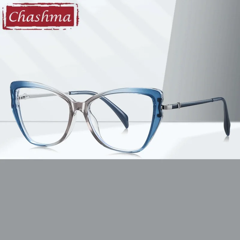 

Chashma Gradient Color Glasses Women Cat Eye Optical TR90 Eyeglasses Frame Butterfly Eyewear Spring Hinge Spectacles for Myopia