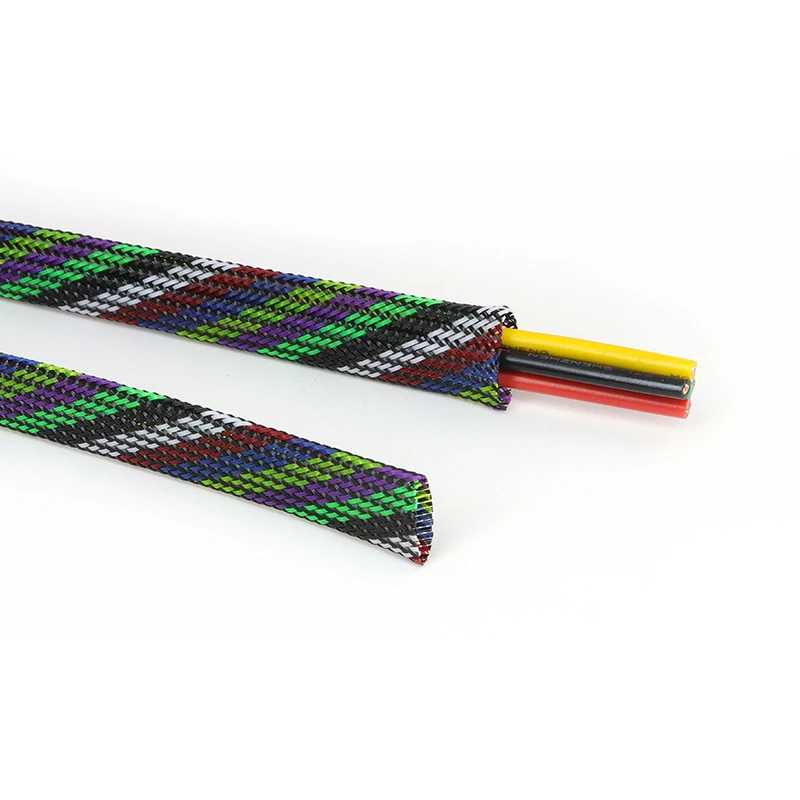 7 Colors PET Insulation Expandable Braided Sleeve 2mm - 16mm High Density Wire Wrap Cover Nylon Sheath Protection Cable Sleeving
