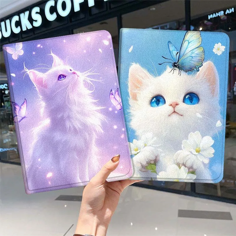 

Beautiful Butterfly Art Cat For Samsung Galaxy Tab A7 A A8 A9 A11 S6 S11 10.1 10.4 10.5 Inch Lite PLus Tablet Case