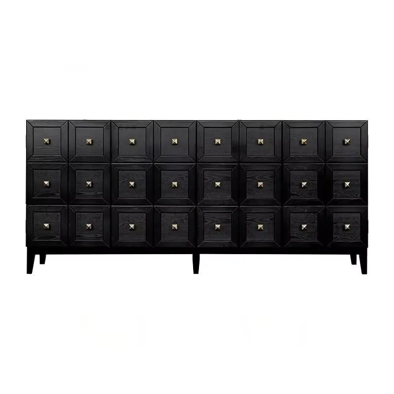 Modern simple multi-drawer entrance cabinet, living room retro dining room side cabinet