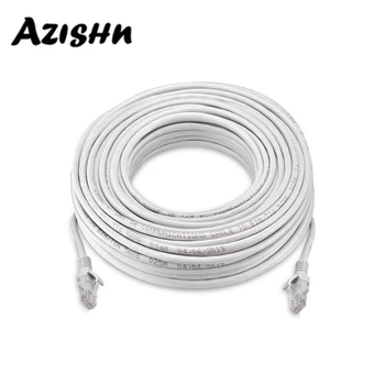 AZISHN-이더넷 네트워크 케이블, 10M/20M/30M/50M, CAT5E, RJ45 랜 케이블, 네트워크 IP 카메라, 인터넷 POE 카메라 시스템 키트용