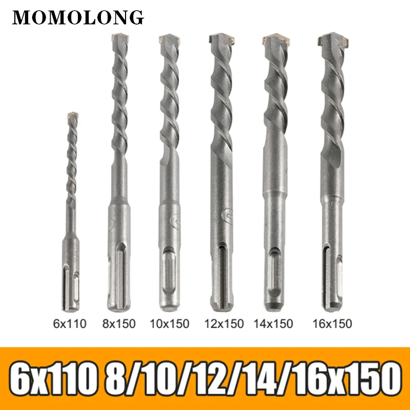 3/4/5/6 PCS SDS Plus Hole Saw Electric Rotary Hammer Block Drill Masonry Wall Brick Concrete Drill Bits Set Cross Carbide Tipped