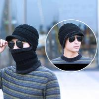 Winter Hat Knitting Neck Brace Yarn Padded Knitted Neck Protector Men Hat for Daily Life