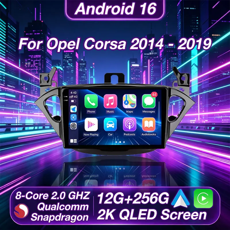 Car Radio Android 16 For Opel Corsa E 2014 2015 2016 2017 2018 2019 Navigation GPS Stereo Multimedia Player Screen No 2din Wifi