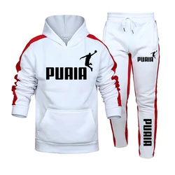 Mens Tracksuit Hooded Sweatshirts and Jogger Pants High Quality Gym Outfits Autumn Winter Casual Sports Hoodie Set Streetwear