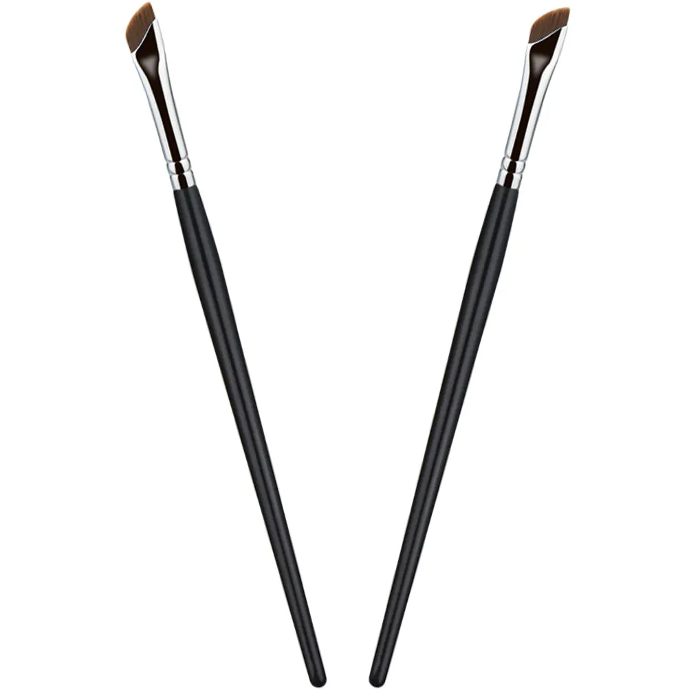 2 szt. Skośny pędzelek do brwi z ultra cienką końcówką, do eyelinera i modelowania brwi, z wygodnym uchwytem, odpowiedni dla wszystkich typów skóry.