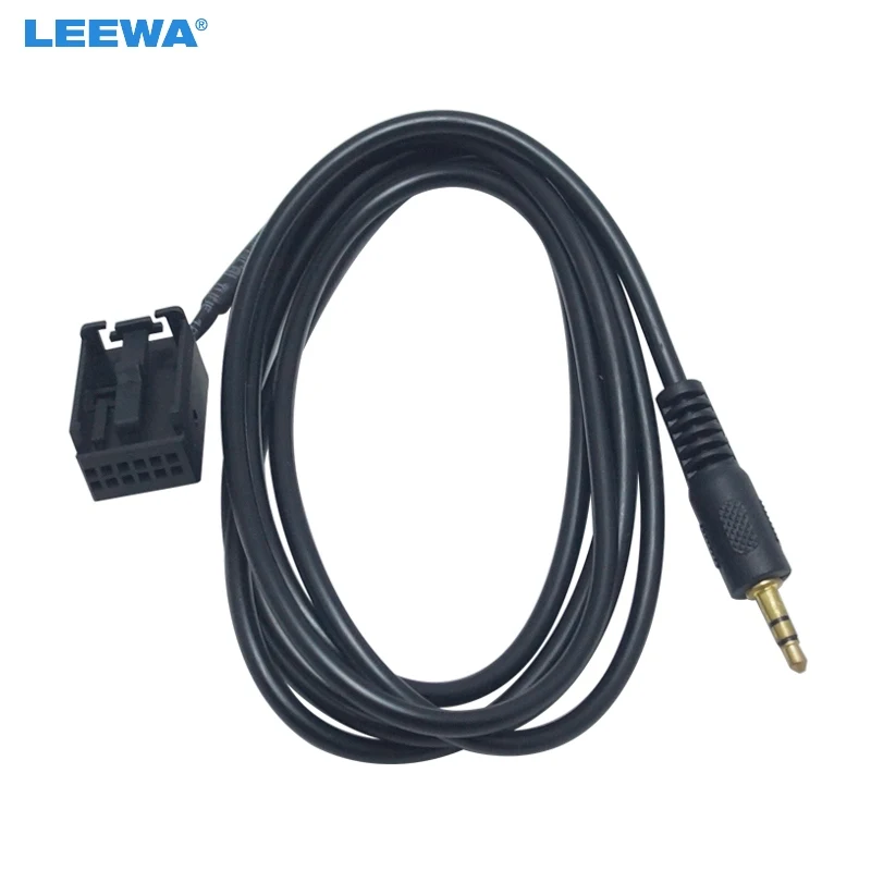 LEEWA 1PC Car 12PIN Audi Radio 3.5mm AUX-IN Adapter Cable For Opel CD30 MP3 CDC40 CD70 NAVI DVD90 NAVI AUX Wire #CT6000