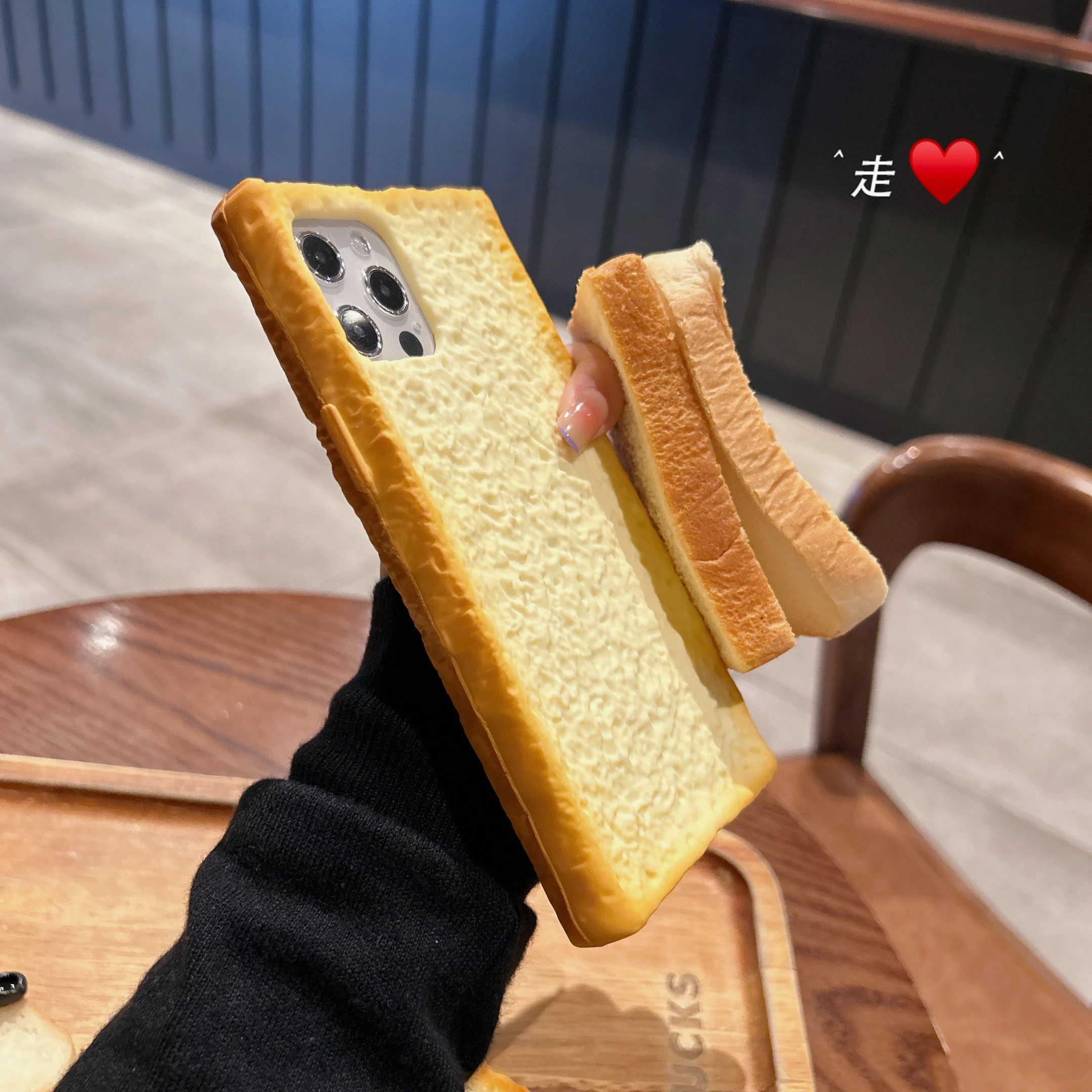 Creative INS 3D Toast Funny Silicon Soft Phone Case for iPhone 15 14 Plus 13 Pro Max Back Phone Cover for 12 Pro