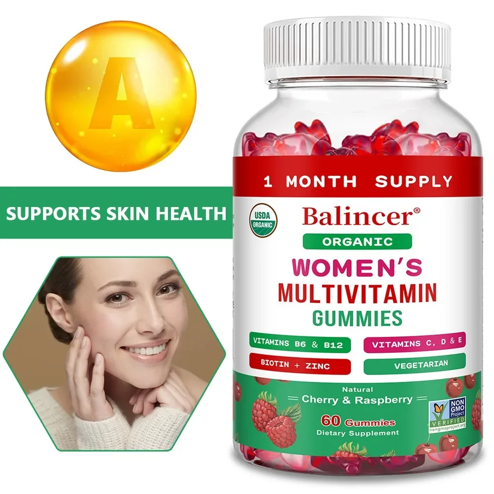 Multivitamin - Womens Menopause Health Support, Daily Wellness, Hormonal Balance, Radiant Wellness - 60 Gummies