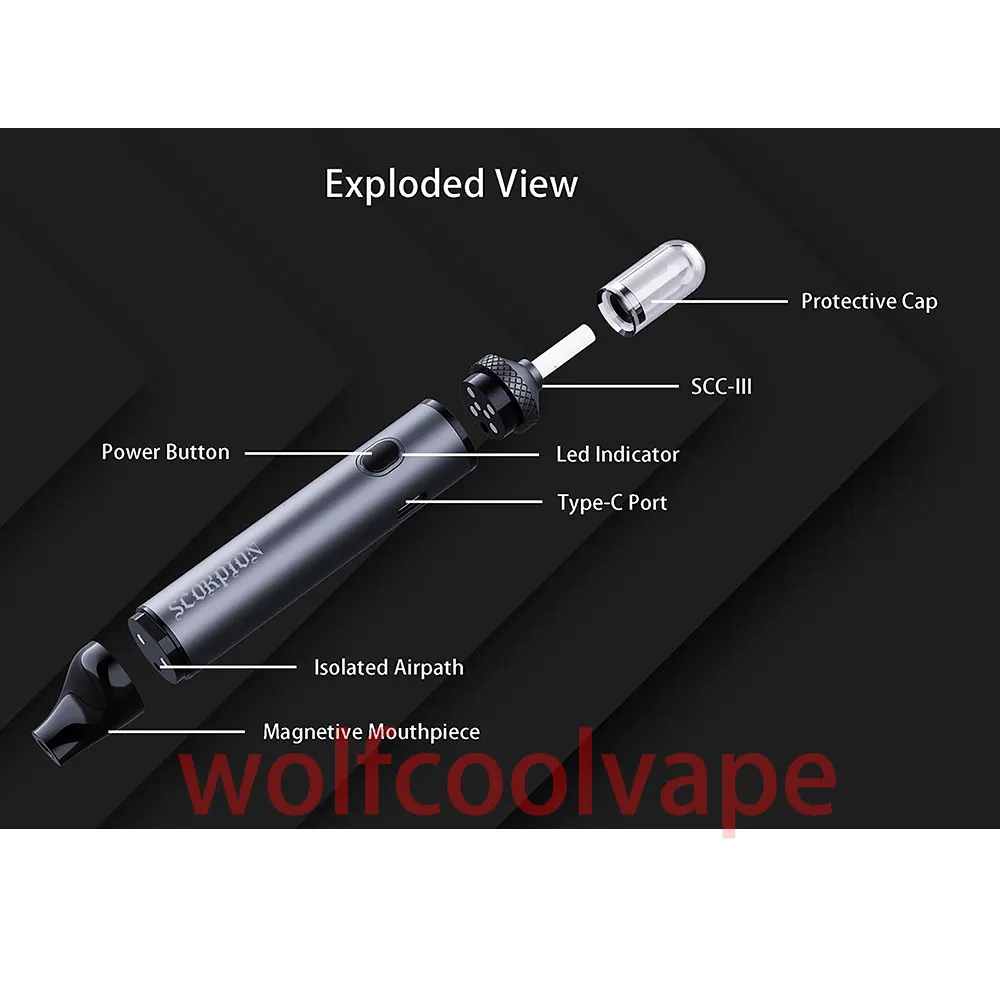 مجموعة سجائر إلكترونية ، قلم مبخر شمعي ، ترس ثالث ، جهد متغير ، عدة فيب ، العقرب ، بطارية مللي أمبير ، اتصال مغناطيسي