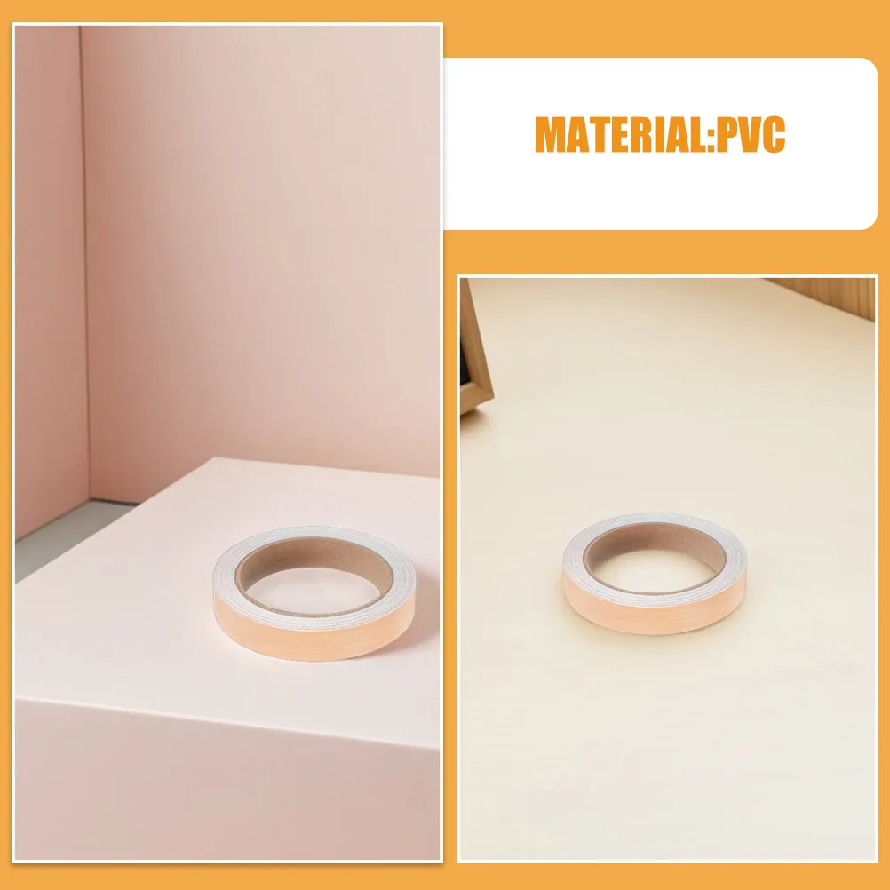 2 Rolls Wood Colored Edge Banding Tape Easy Install No Tools Required for DIY Furniture Upgrades Cabinets Tables Shelves Trim