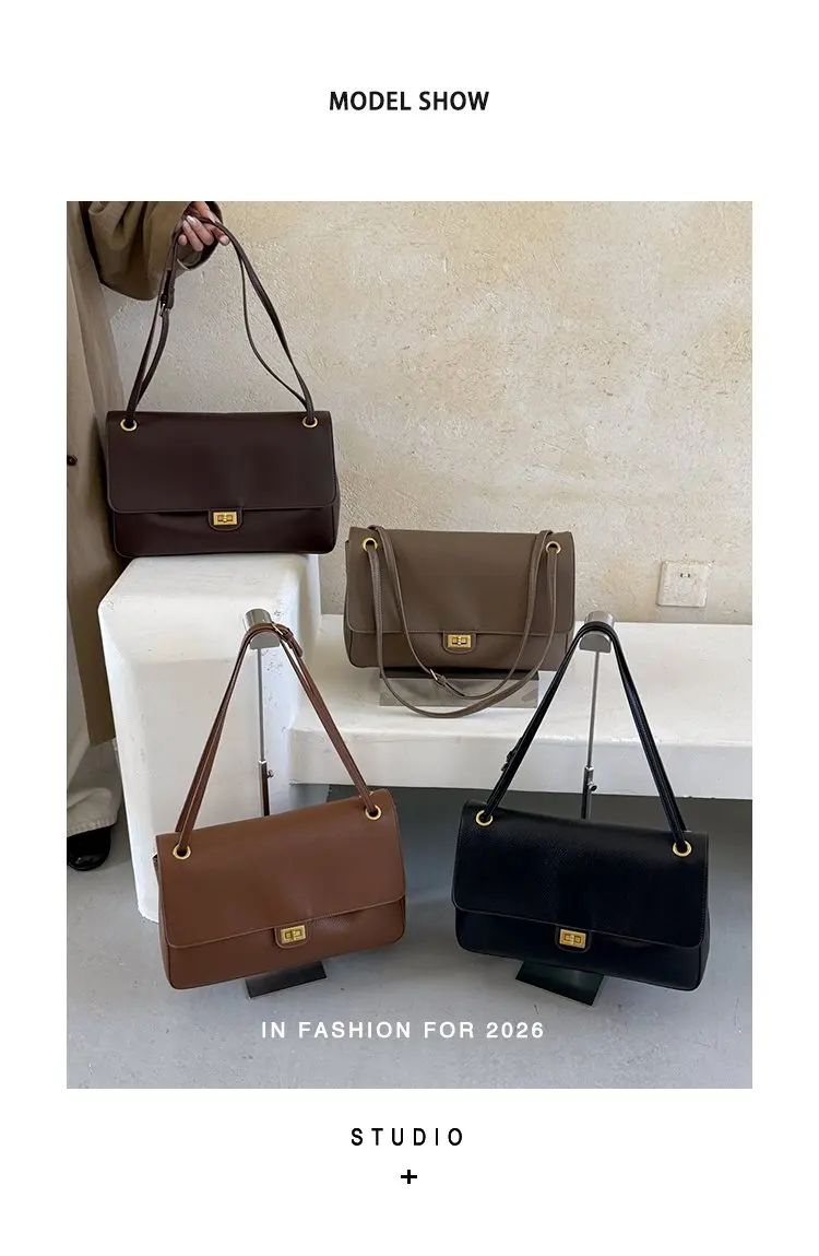 Bolso tipo cubo para mujer, diseño vertical de un solo asa, tapa abatible ancha, diseño sencillo y elegante, adecuado para adultos de 20 a 60 años.