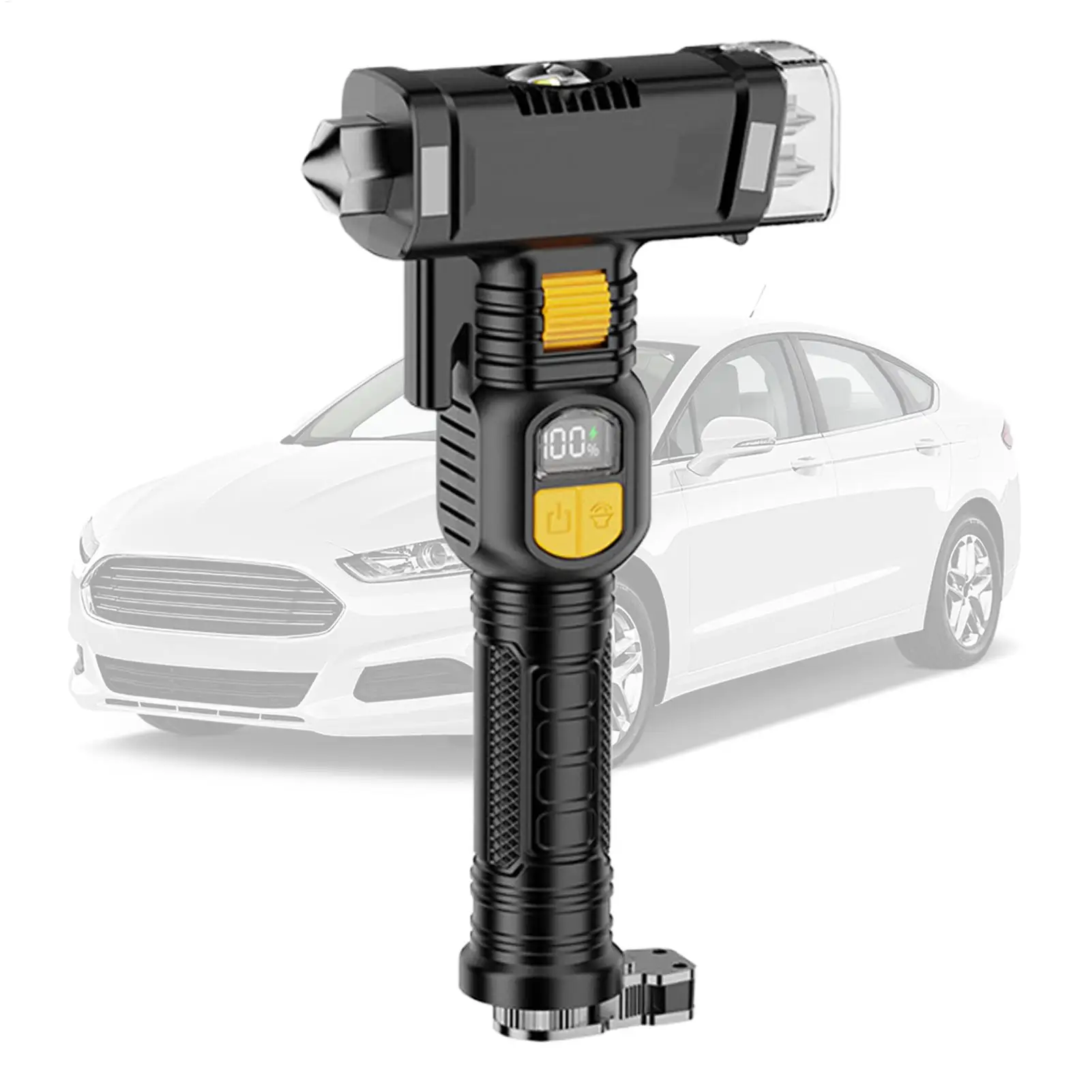 Life Hammer LED Glass Breaker Portable Seatbelt Cutter Window Hammer for Vehicle Camping Travel Adventure Adults Firefighter