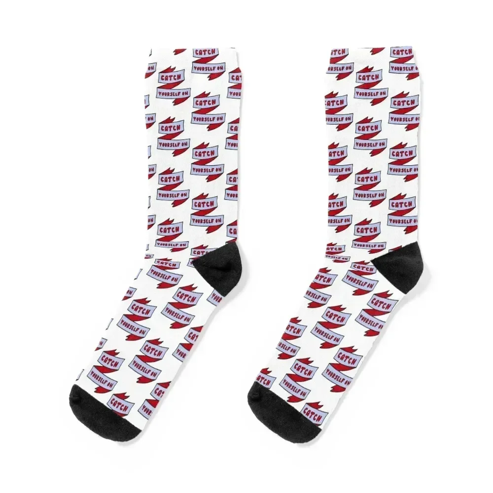 derry girls catch yourself on Socks custom sports happy hockey Male Socks Women's