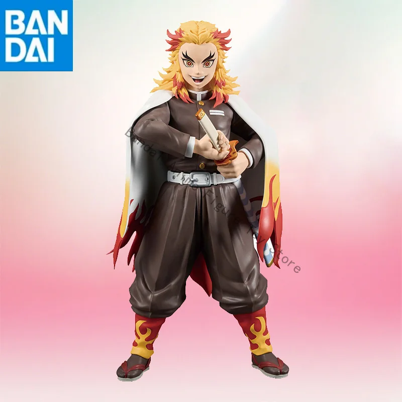 

in stock Original Genuine BANDAI NAMCO BANPRESTO Demon Slayer Grandista Rengoku Kyoujurou PVC 24cm Figure model Desktop ornament
