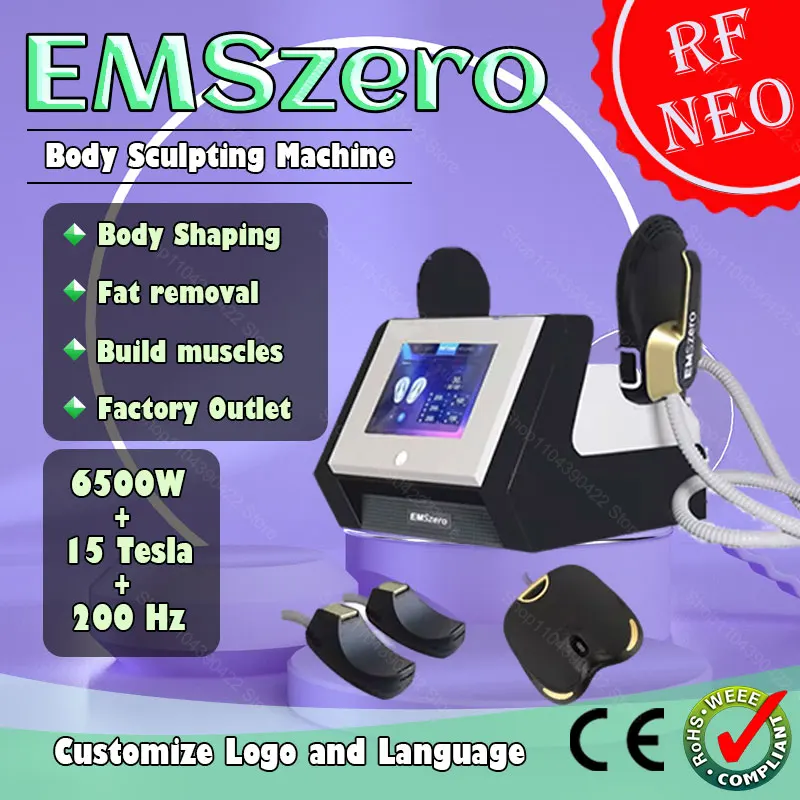 

2025 New Upgrade 6500W EMSZERO Fat Removal Machine EMS Shapes Fitness Body RF Electromagnetic Muscle Massager