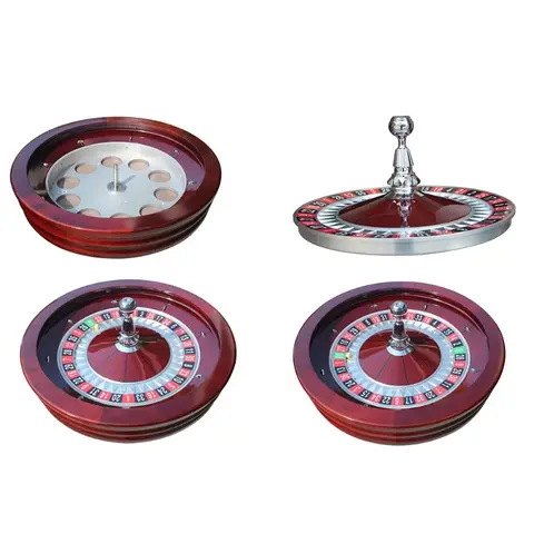 Professional Casino Lux ury 18-Inch Wooden Roulette Wheel Dice-Based Gambling Table Game