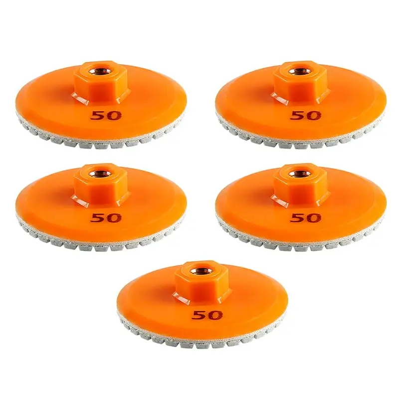 

ABYN-5PCS 80 мм M10 Диск для угловой шлифмашины для сухой полировки плитки, мрамора, керамогранита, снятия фаски и шлифовки кромок