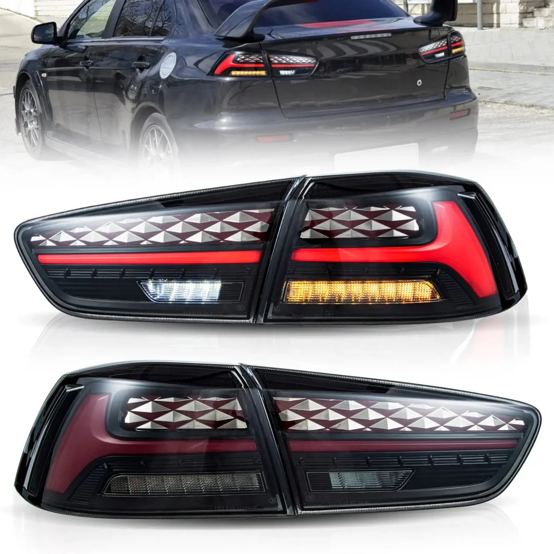 LED Tail Light for Mitsubishi Lancer & EVO X 2008-2020 Rear Lights Scanning Dynamic Animation and Sequential Turn Signal