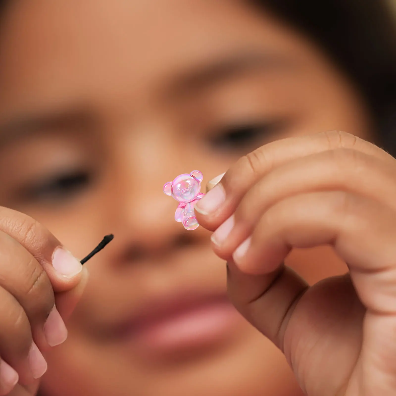 

100pcs AB Coated Bear Shaped Acrylic Beads for DIY Necklace Bracelet Hair Ties Crafts Mixed Color Jewelry Making naments