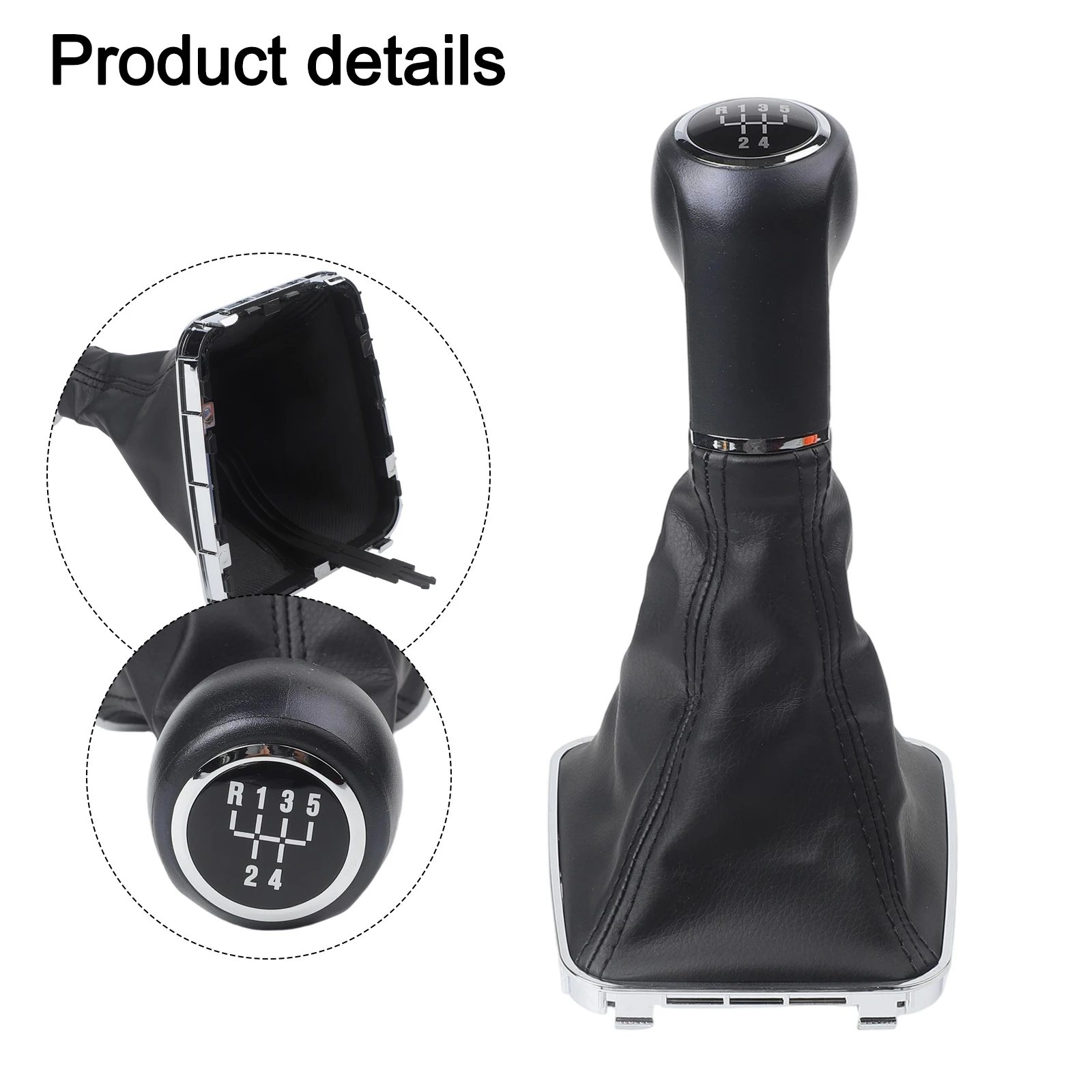 Aftermarket gear shift lever handball and dust cover for Opel Zafira B 2005 2015 designed to match original interior trim